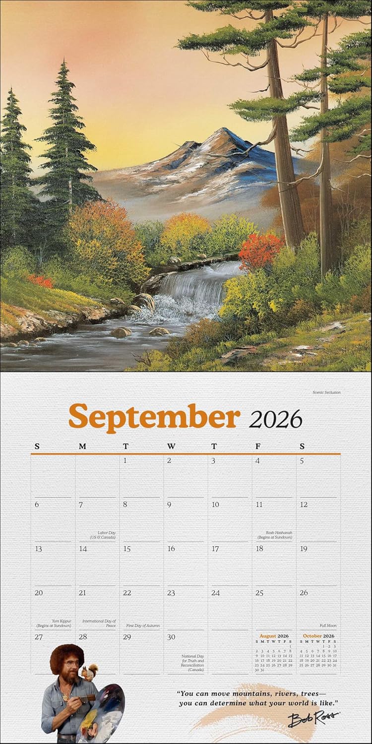Bob Ross 2026 Wall Calendar 9780789348302_4
