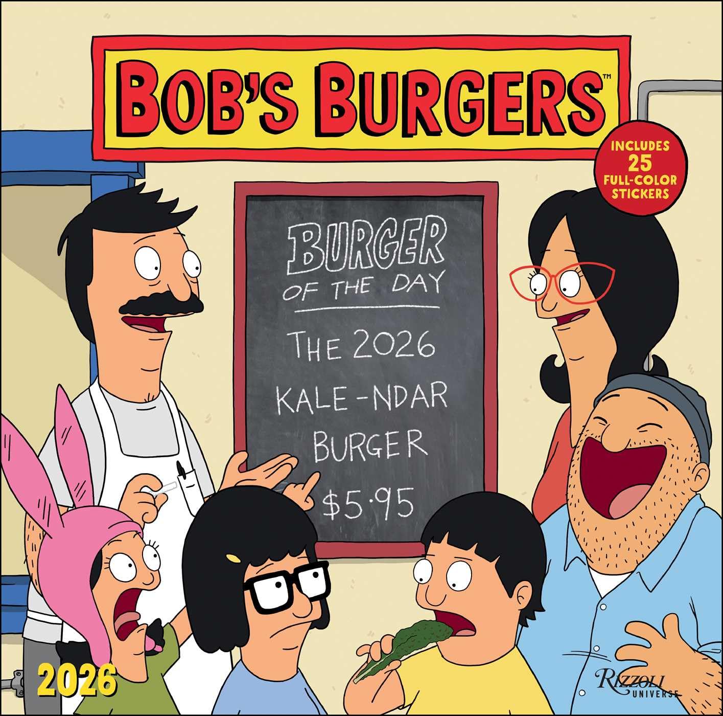 Bob's Burgers 2026 Wall Calendar (Includes Stickers) 9780789348319