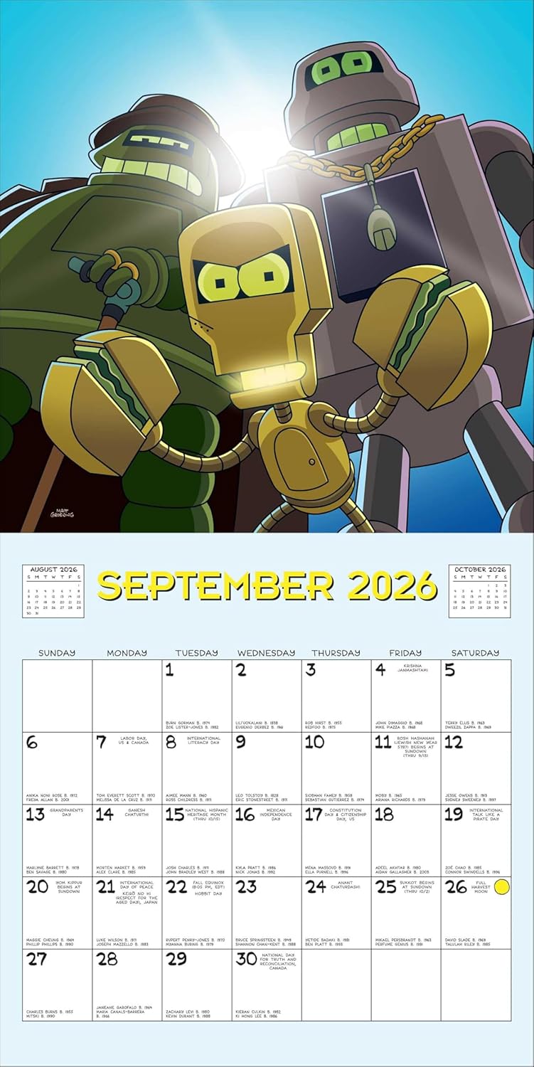 Futurama 2026 Wall Calendar 9780789348395_4