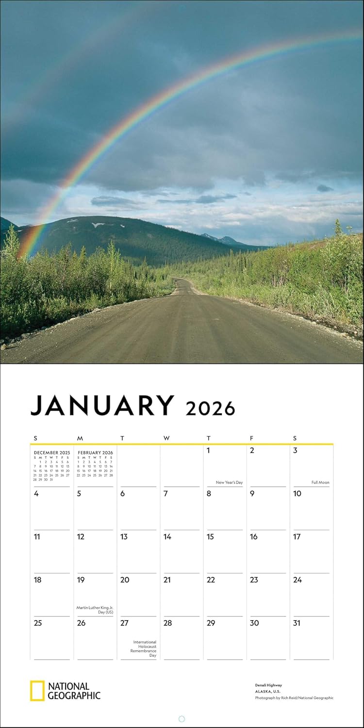 National Geographic: America's Great Road Trips 2026 Wall Calendar 9780789348456_2