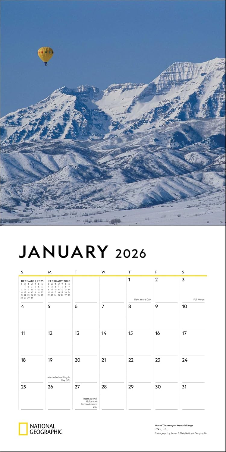 National Geographic: American Landscapes 2026 Wall Calendar 9780789348463_2