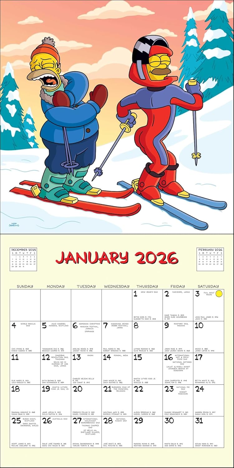 Simpsons 2026 Wall Calendar 9780789348630_2