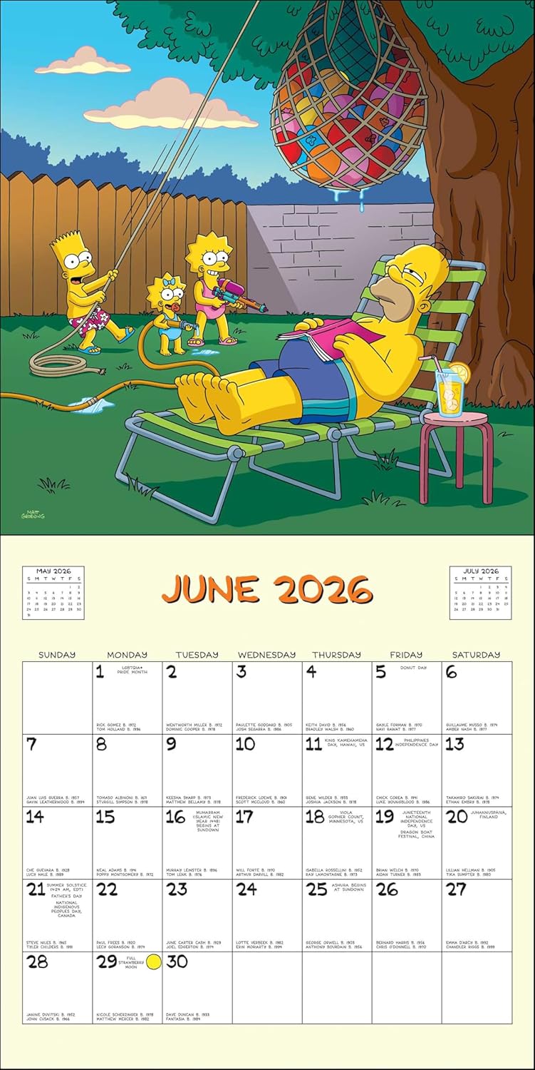 Simpsons 2026 Wall Calendar 9780789348630_3