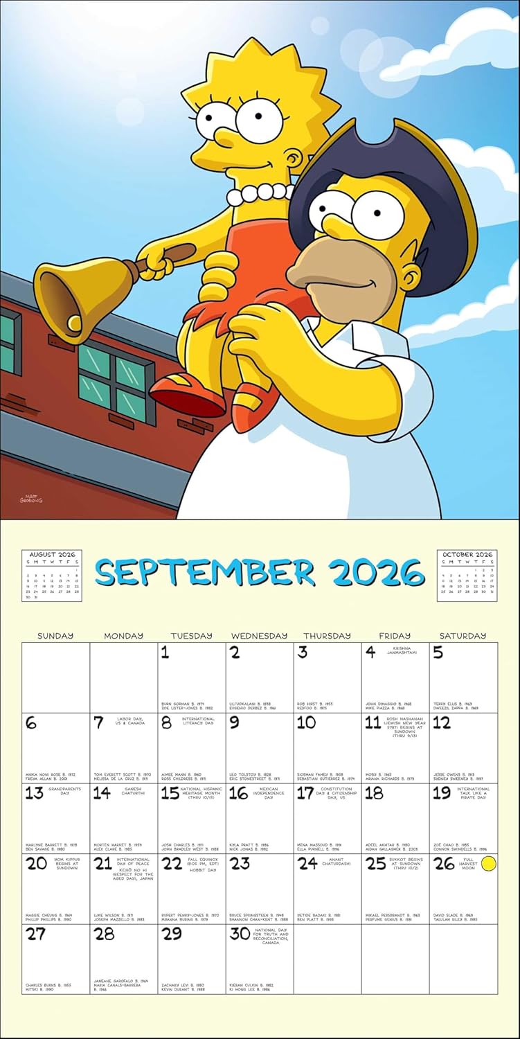 Simpsons 2026 Wall Calendar 9780789348630_4