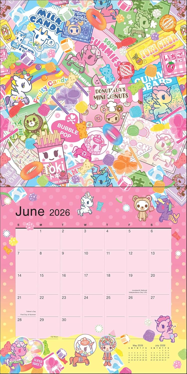Tokidoki 2026 Wall Calendar (Includes Stickers) 9780789348647_3