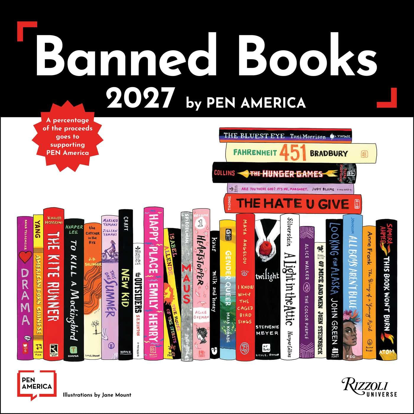 2027 Banned Books Wall Calendar 12x12 20 9780789349293