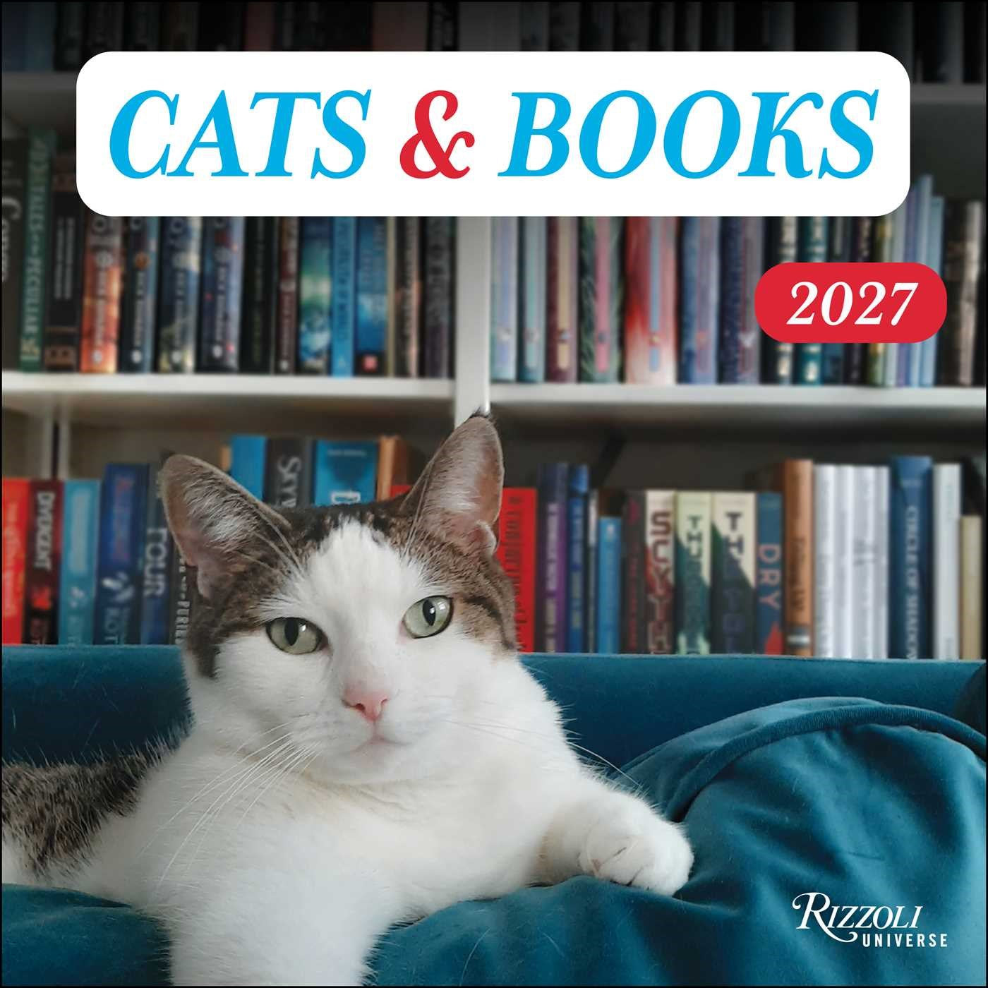 2027 Cats & Books Wall Calendar 12x12 20 9780789349354