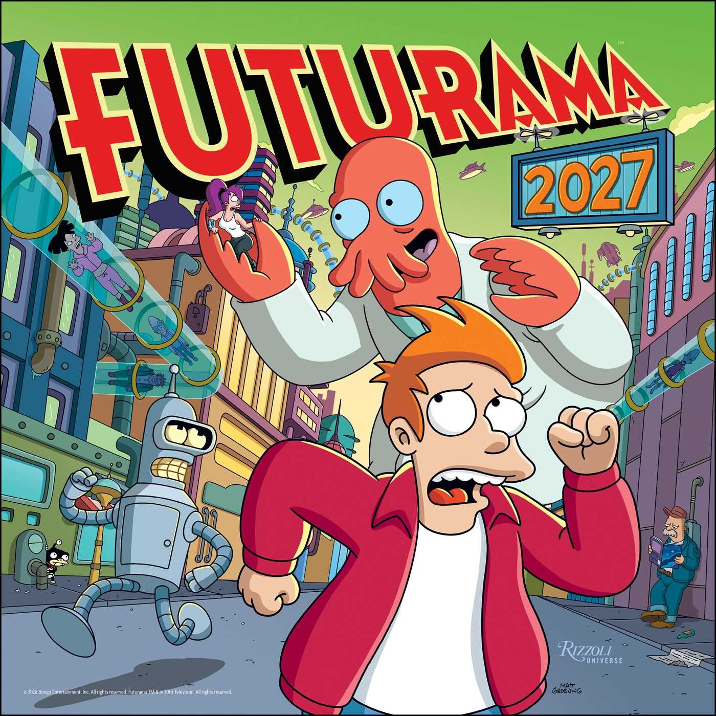 2027 Futurama Wall Calendar 12x12 20 9780789349415