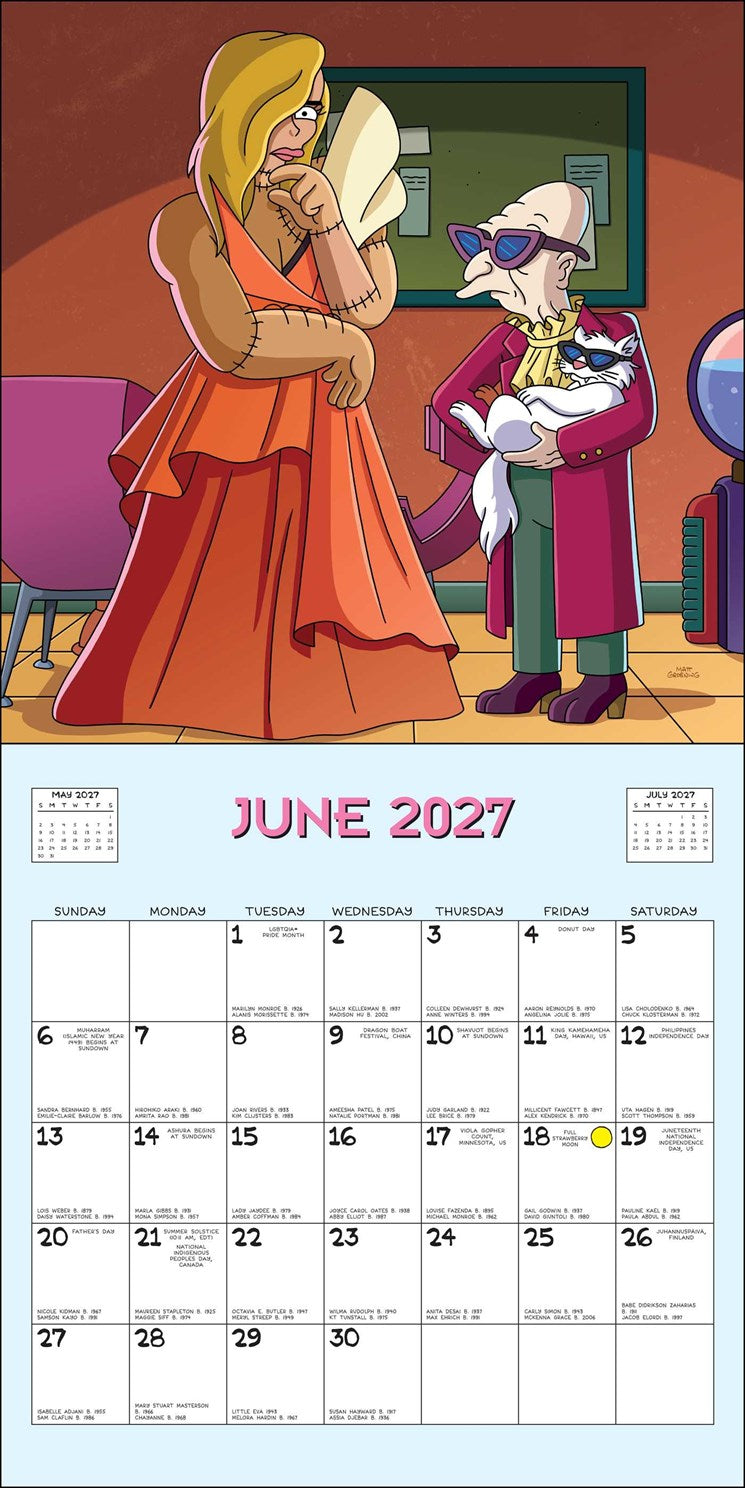 2027 Futurama Wall Calendar 12x12 20 9780789349415_2