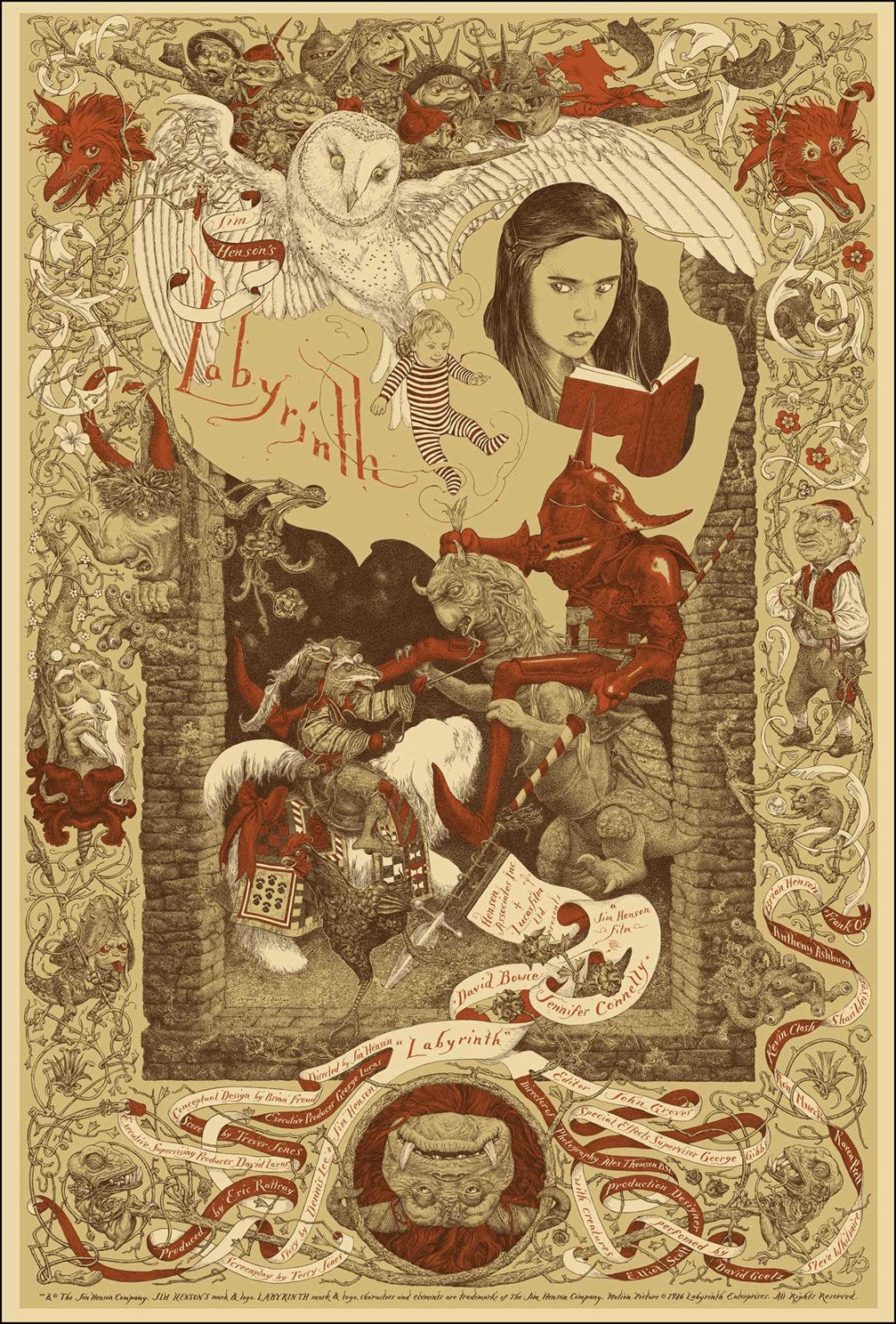 2027 Jim Henson's Labyrinth Wall Calendar 12x12 with Poster 20 9780789349453_4