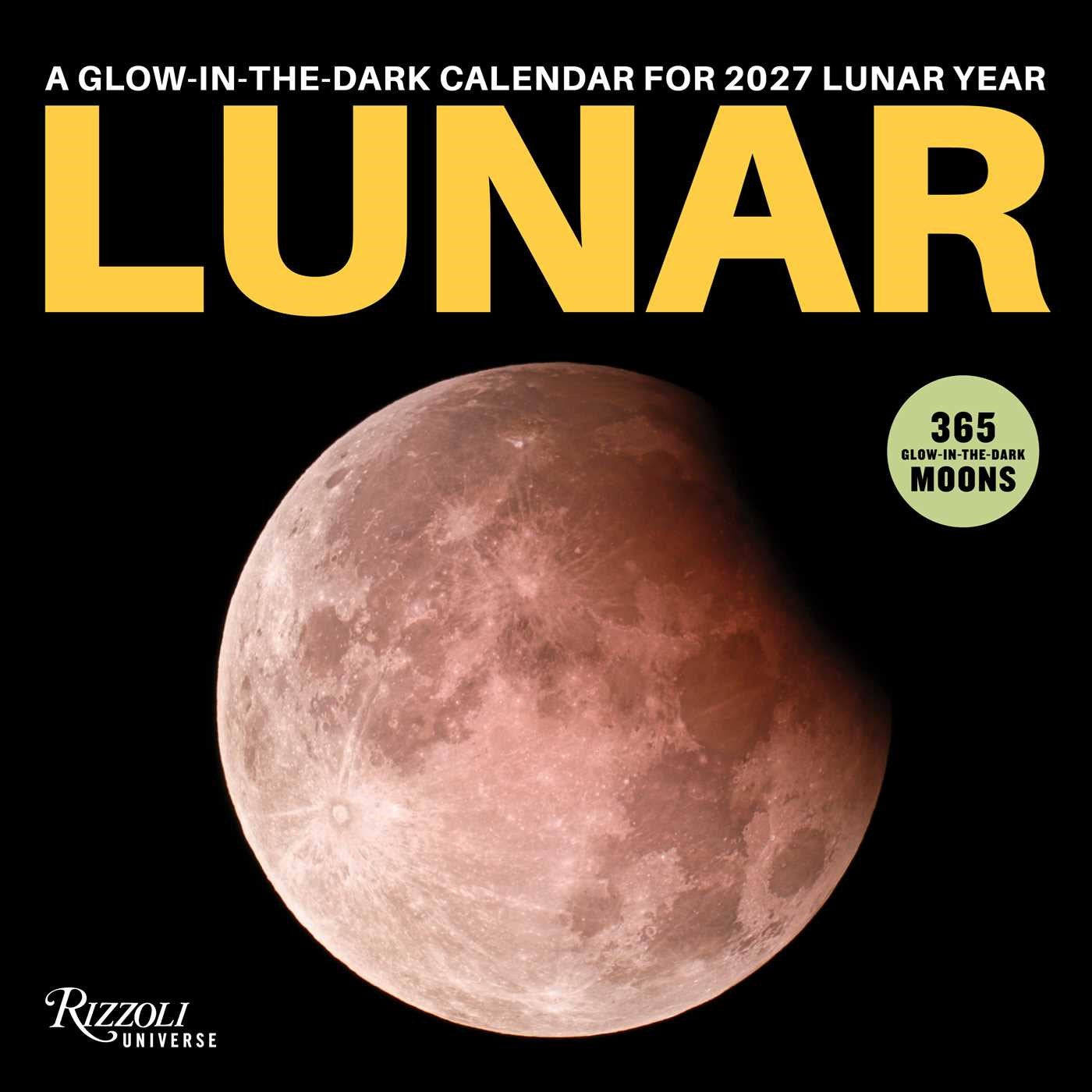 2027 Lunar Wall Calendar 12x12 with 365 Glow-in-the-Dark Moons 20 9780789349460