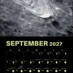 2027 Lunar Wall Calendar 12x12 with 365 Glow-in-the-Dark Moons 20 9780789349460_3