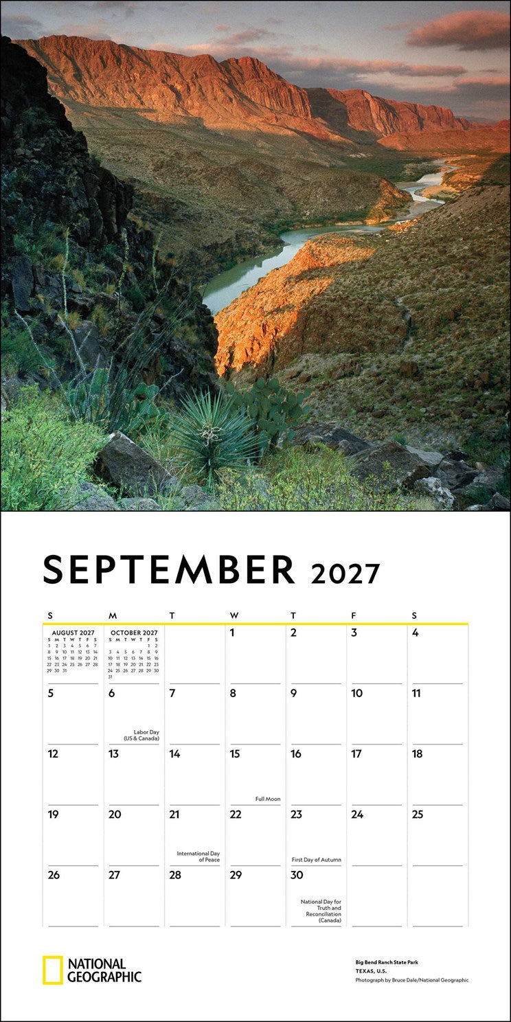 2027 National Geographic American Landscapes Wall Calendar 12x12 20 9780789349484_3