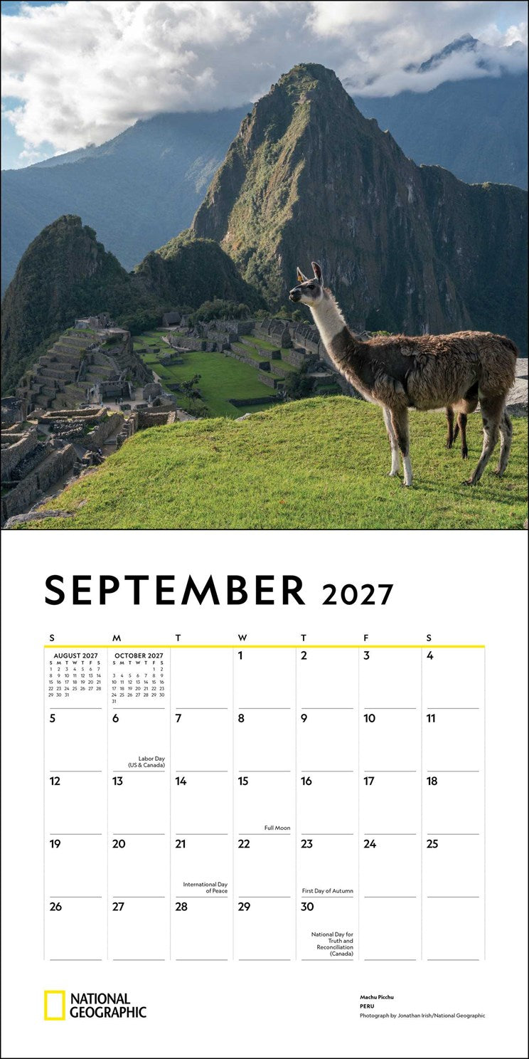 2027 National Geographic Journeys of a Lifetime Wall Calendar 12x12 20 9780789349507_3