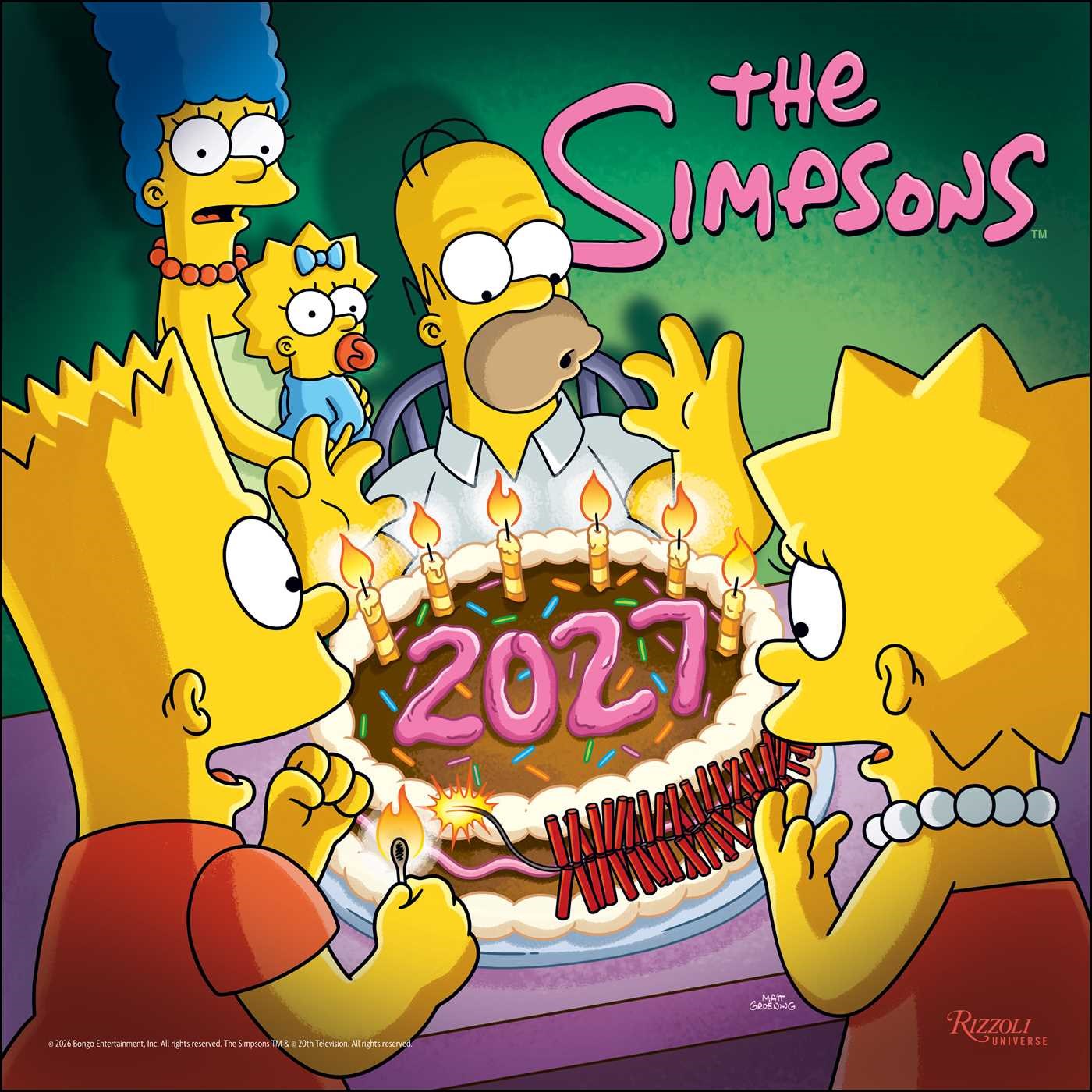 2027 The Simpsons Wall Calendar 12x12 20 9780789349668