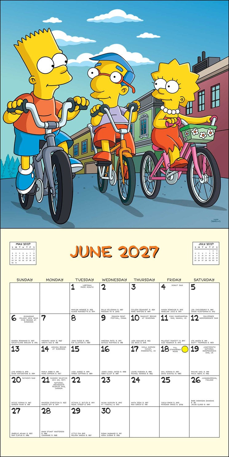 2027 The Simpsons Wall Calendar 12x12 20 9780789349668_1