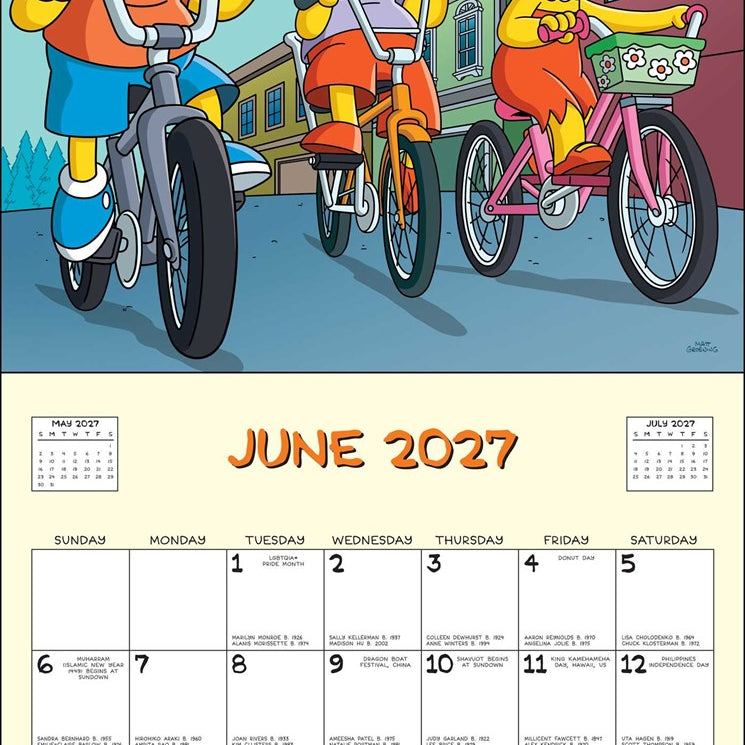 2027 The Simpsons Wall Calendar 12x12 20 9780789349668_1