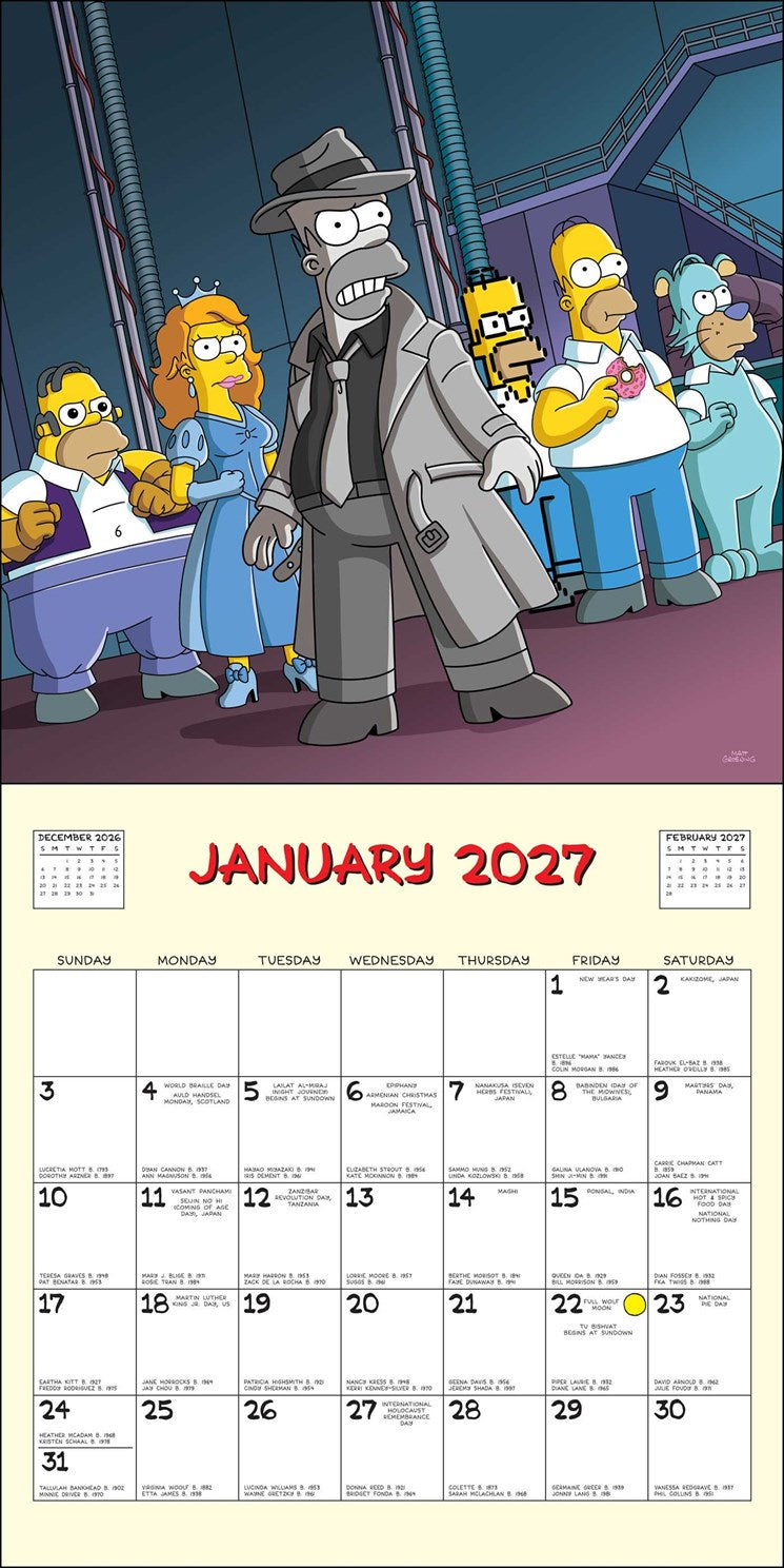 2027 The Simpsons Wall Calendar 12x12 20 9780789349668_2