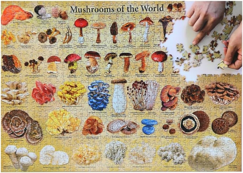 Mushrooms Of The World 1000 Piece Jigsaw Puzzle - Tuttle 9780804856768_2