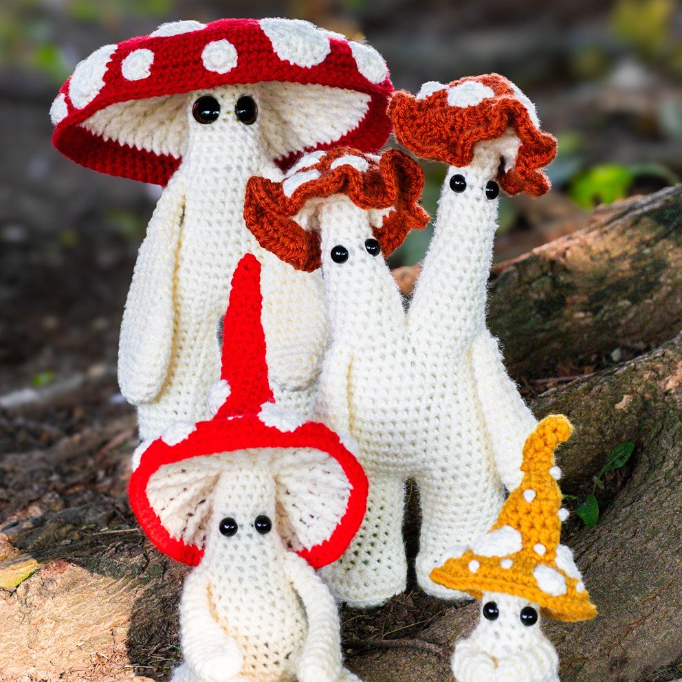 Crochet Snails and Mushroom Sprites by Lapp. Megan