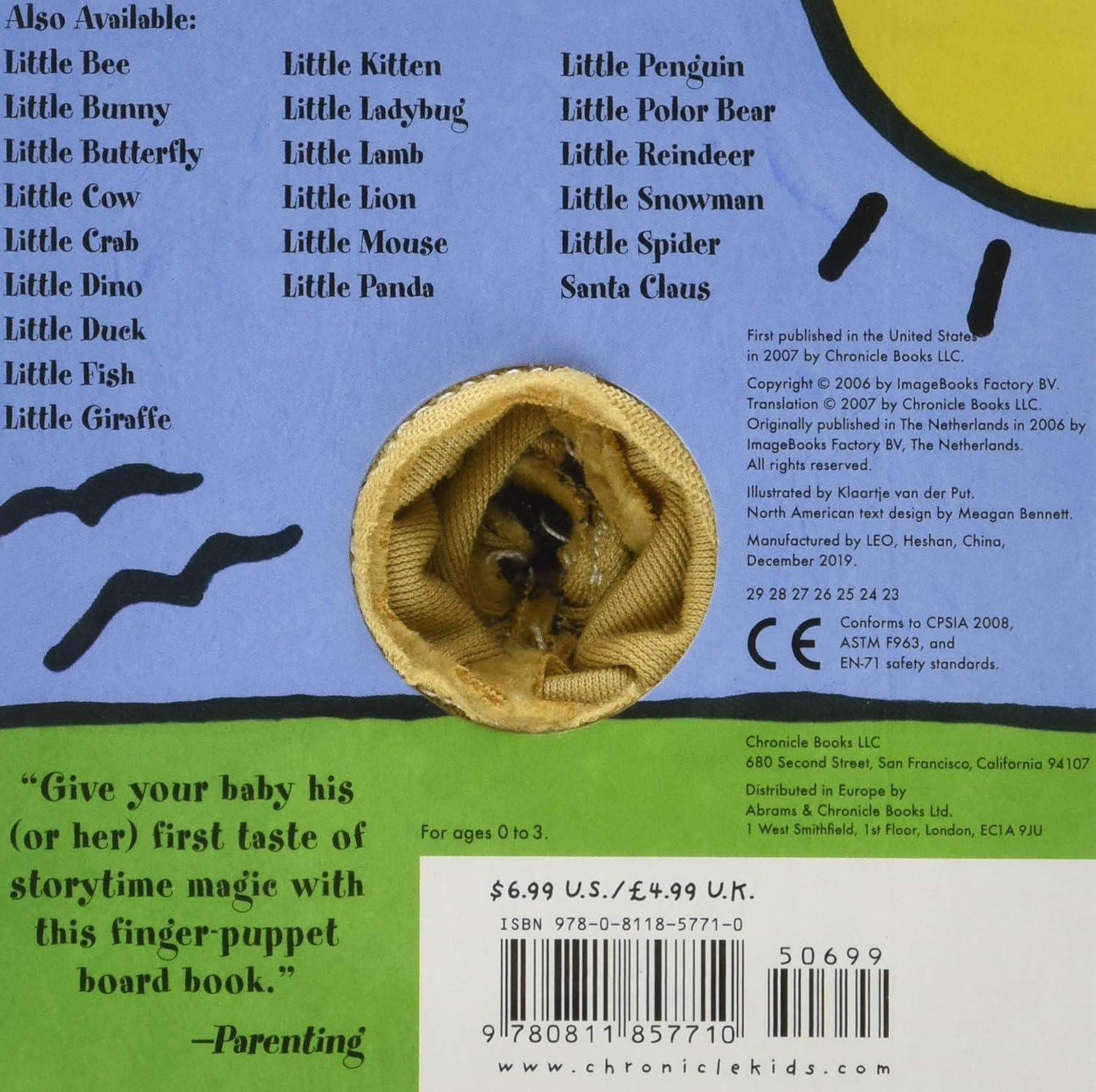 Little Puppy: Finger Puppet Book: (Puppet Book For Baby, Little Dog Board Book) 9780811857710_1