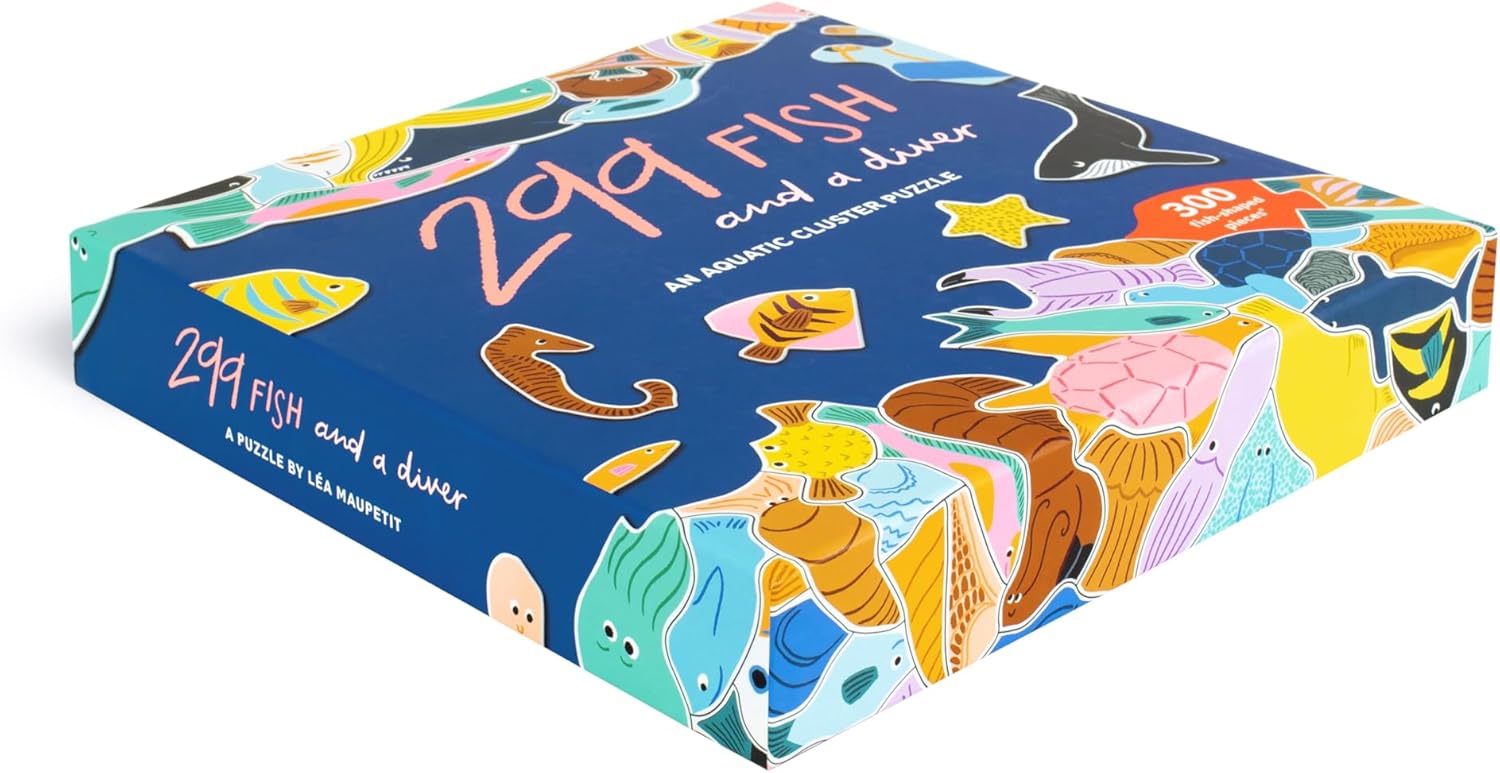 Fish (And A Diver) 300 Piece Cluster Jigsaw Puzzle - Maupetit. Lea 9780857829535_1