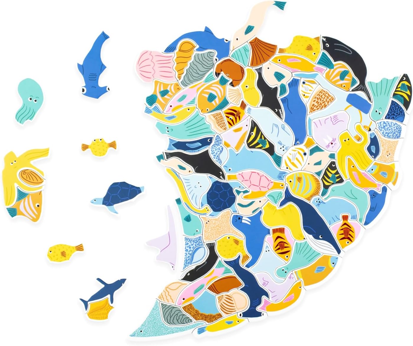 Fish (And A Diver) 300 Piece Cluster Jigsaw Puzzle - Maupetit. Lea 9780857829535_3