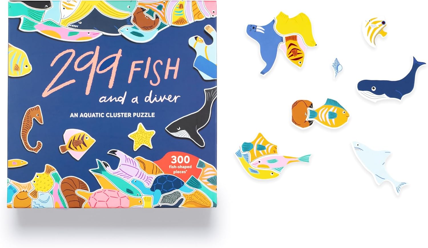 Fish (And A Diver) 300 Piece Cluster Jigsaw Puzzle - Maupetit. Lea 9780857829535_4