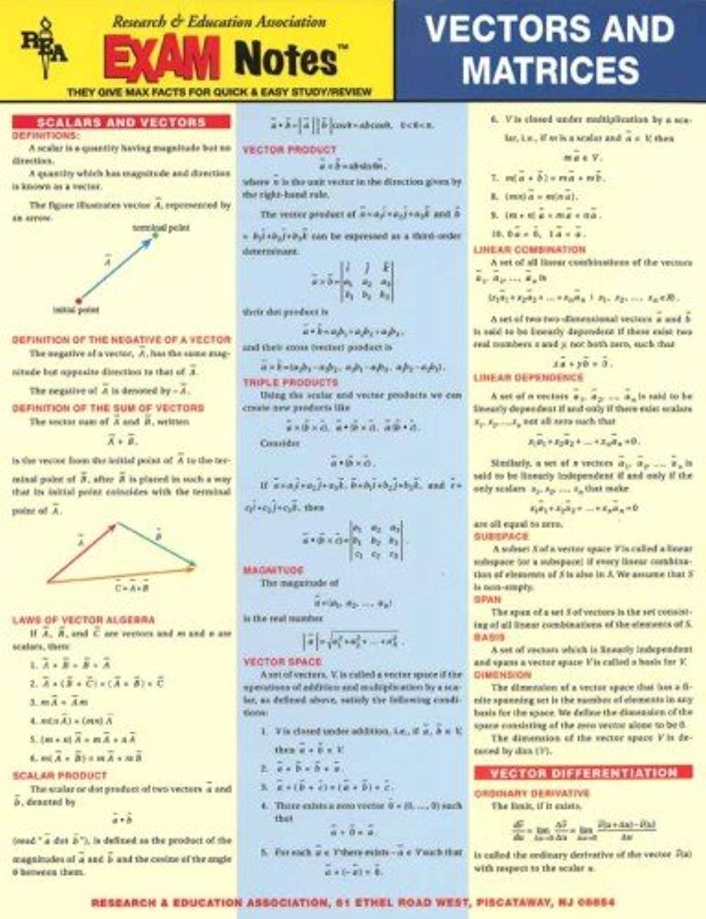 Vectors And Matrices 9780878910717_fa784e0e-44f0-4833-b310-f0de18fa4163