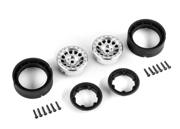 Trx-4M 1.0" Method Race Beadlock Wheels (Satin Chrome) 9781-SATIN