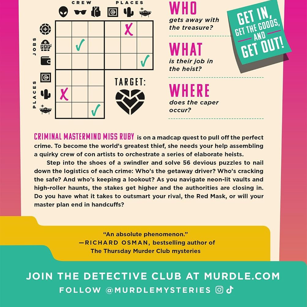 Murdle Heist: 56 Clever Capers To Crack With Logic By Karber. G. T. 20 9781250350725_53cf2041-196a-43a9-a456-b620f195d8a7