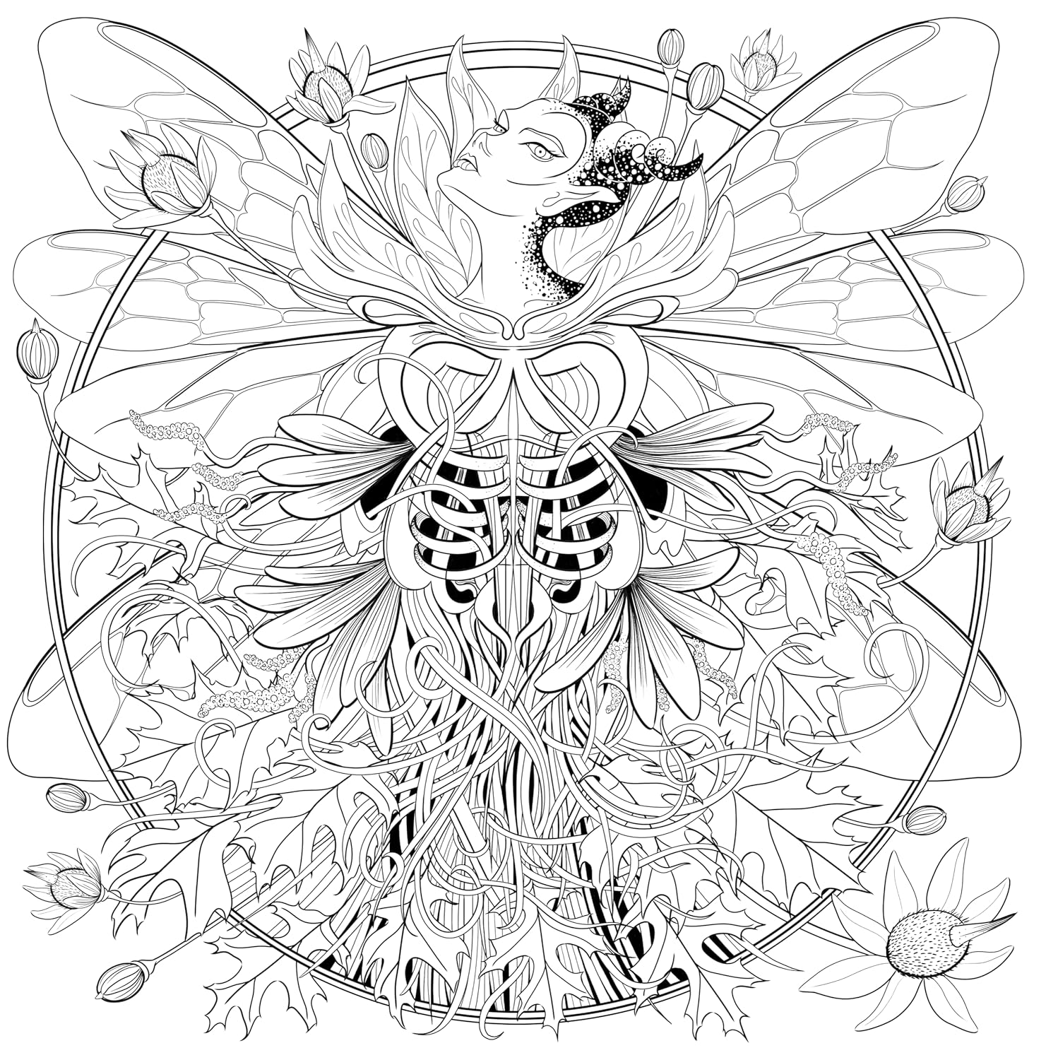 Mythogoria: Fairy Nightmares: A Demon Fae Coloring Book by Carroll. Chellie 9781250373250_3
