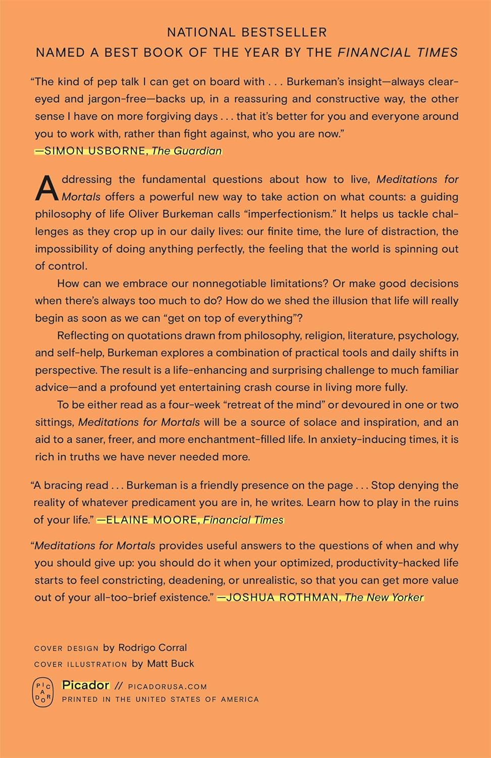 Meditations For Mortals by Burkeman. Oliver 9781250397676_1