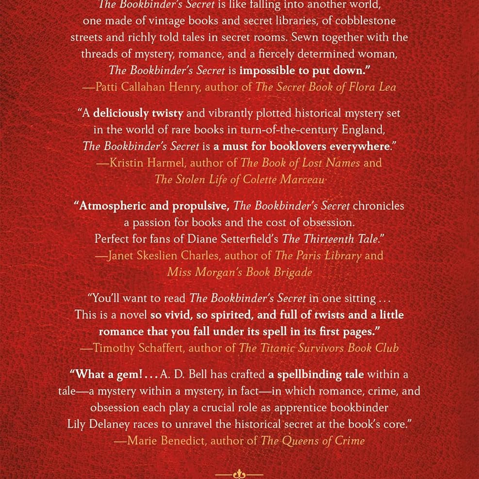 The Bookbinder's Secret: A Novel by Bell. A. D. 20 9781250412645_1_56ce06b5-e443-44ea-8fa6-3a6c19821bc6