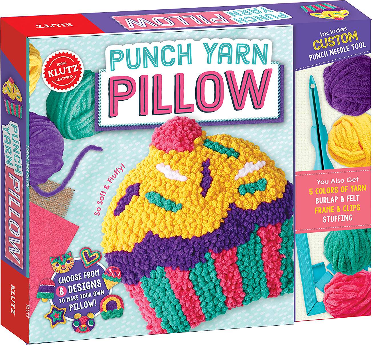 Punch Yarn Pillow by Klutz 9781338158847_ea592914-31c8-4775-b0ba-6518a0c7a62d