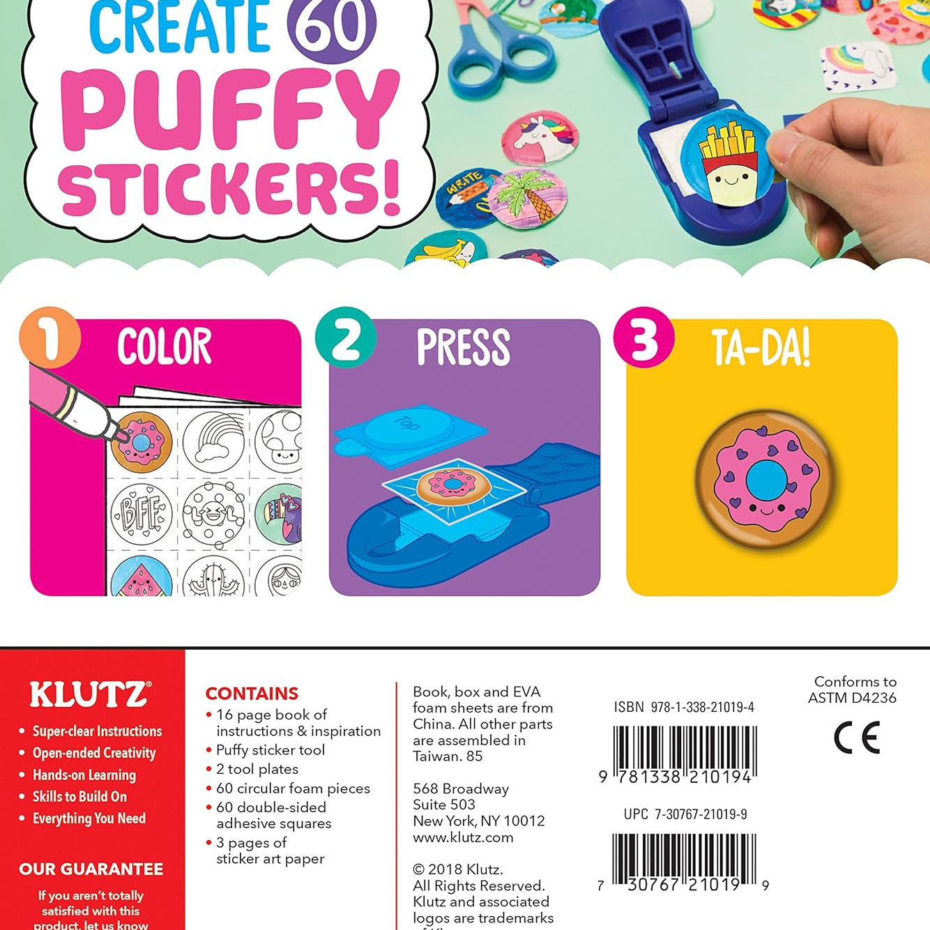 Make Your Own Puffy Stickers by Klutz 9781338210194_1