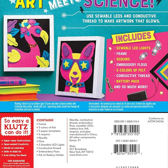 Klutz Sew Your Own Light-Up Circuit Art by Klutz 9781338355192_1