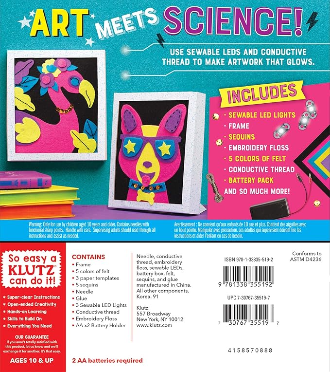 Klutz Sew Your Own Light-Up Circuit Art by Klutz 9781338355192_1