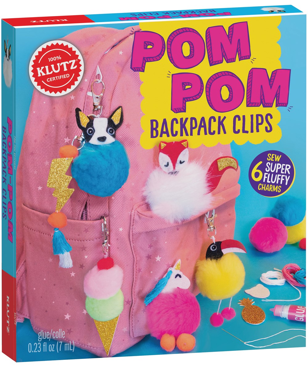 POM POM BACKPACK CLIPS - KLUTZ 9781338355253