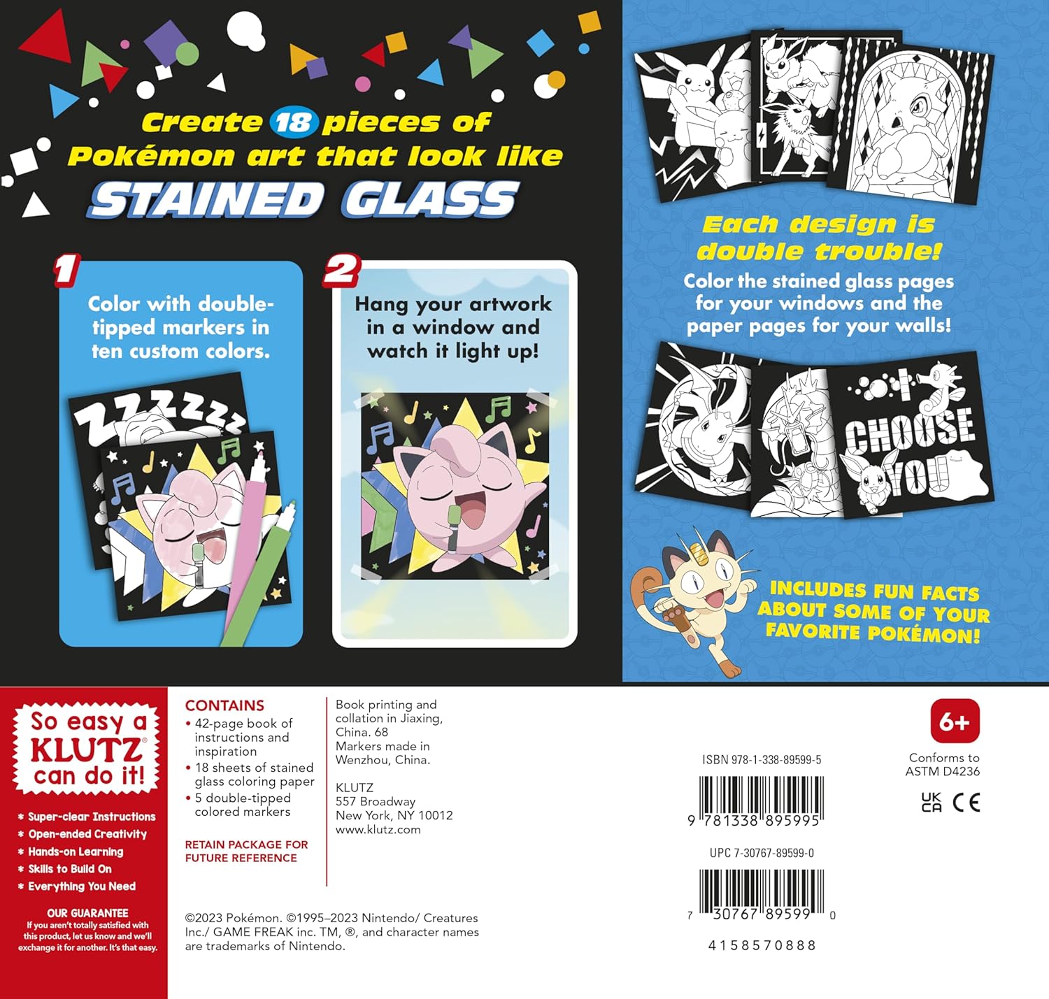 Pokemon Stained Glass Art - Klutz 9781338895995_5