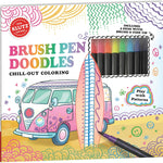 Brush Pen Doodles: Chill-Out Coloring by Klutz 9781338896046