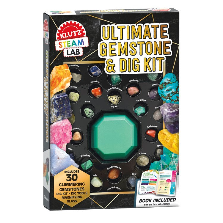 STEAM LAB ULTIMATE GEMSTONE AND DIG KIT - KLUTZ 9781338899603