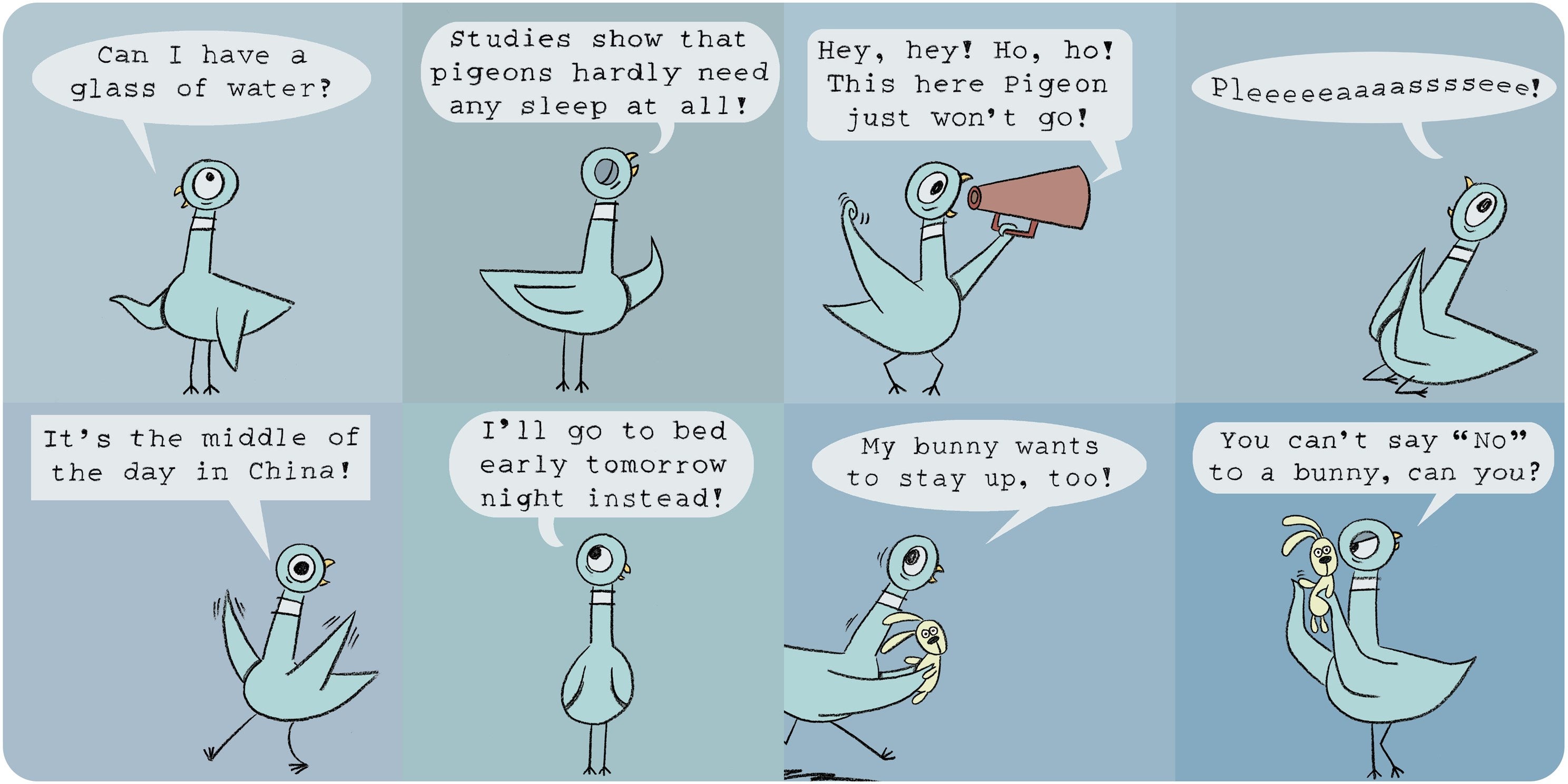 Don't Let the Pigeon Stay Up Late! (Board Book) by Willems. Mo 20 9781368117159_3