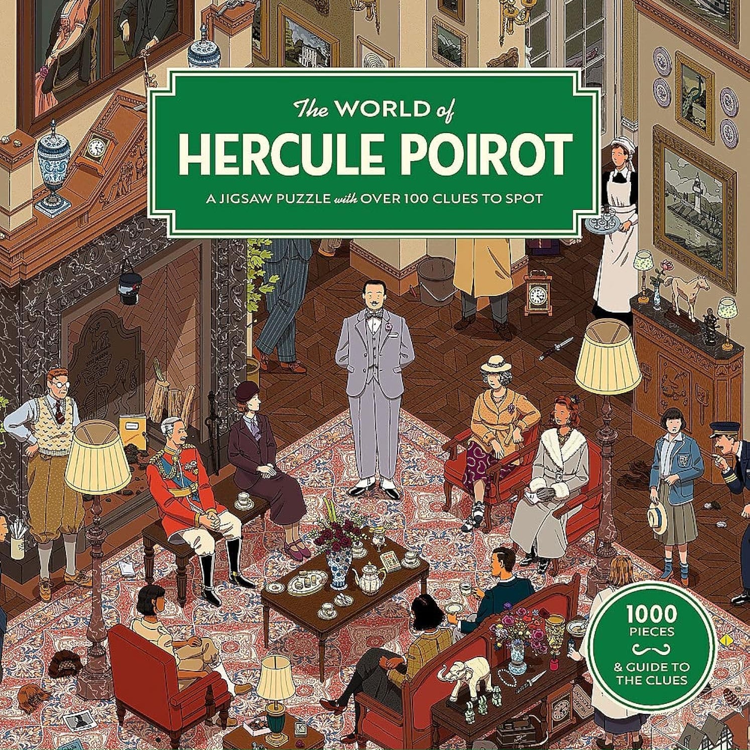 The World Of Hercule Poirot 1000 Piece Jigsaw Puzzle by Milstein. Ilya 9781399608671