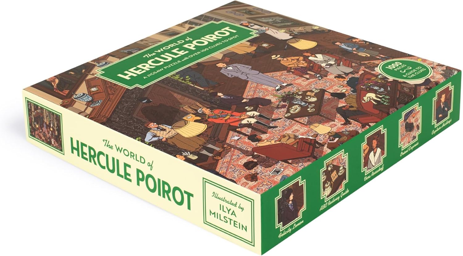 The World Of Hercule Poirot 1000 Piece Jigsaw Puzzle by Milstein. Ilya 9781399608671_2