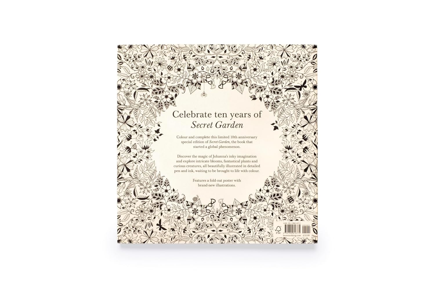 Secret Garden 10Th Anniversary Special Edition Coloring Book by Basford. Johanna 9781399616362_2