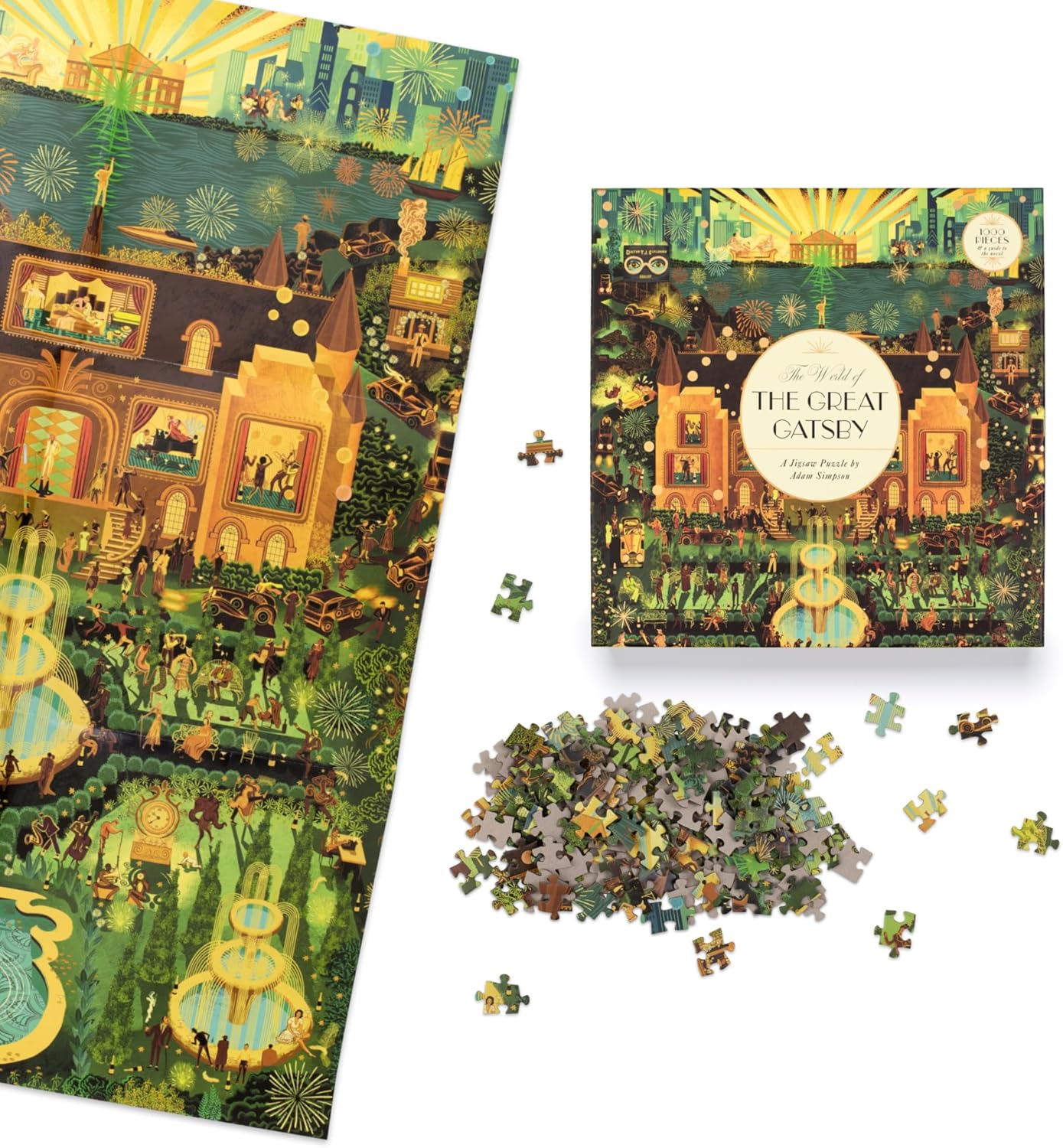 The World Of The Great Gatsby 1000 Piece Puzzle - Curnutt. Kirk; Simpson. Adam 9781399620000_2