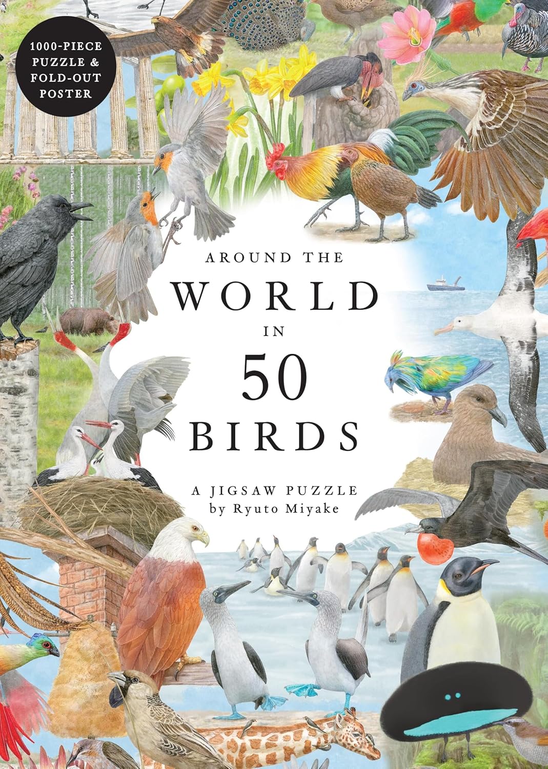 Around The World In 50 Birds 1000 Piece Jigsaw Puzzle by Miyake. Ryuto; Unwin. M 9781399620024