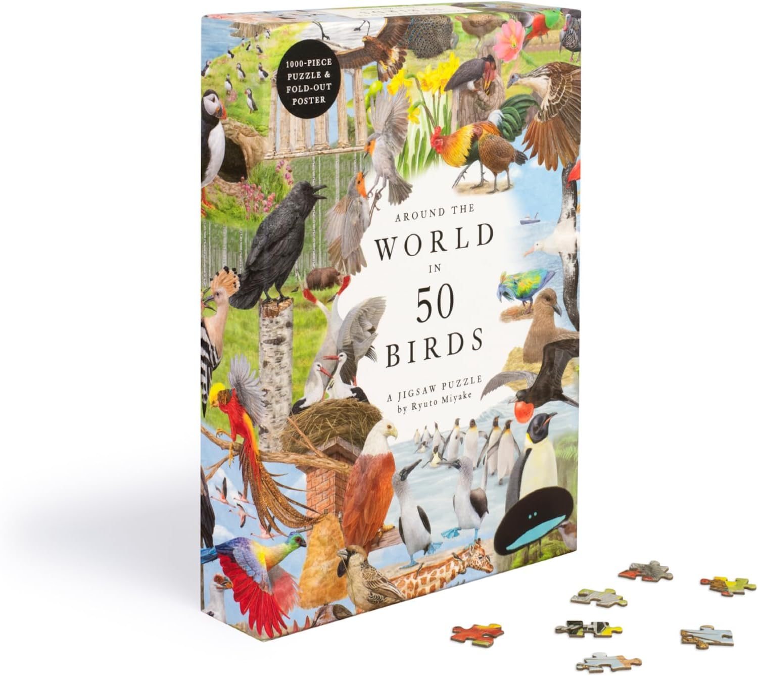 Around The World In 50 Birds 1000 Piece Jigsaw Puzzle by Miyake. Ryuto; Unwin. M 9781399620024_2
