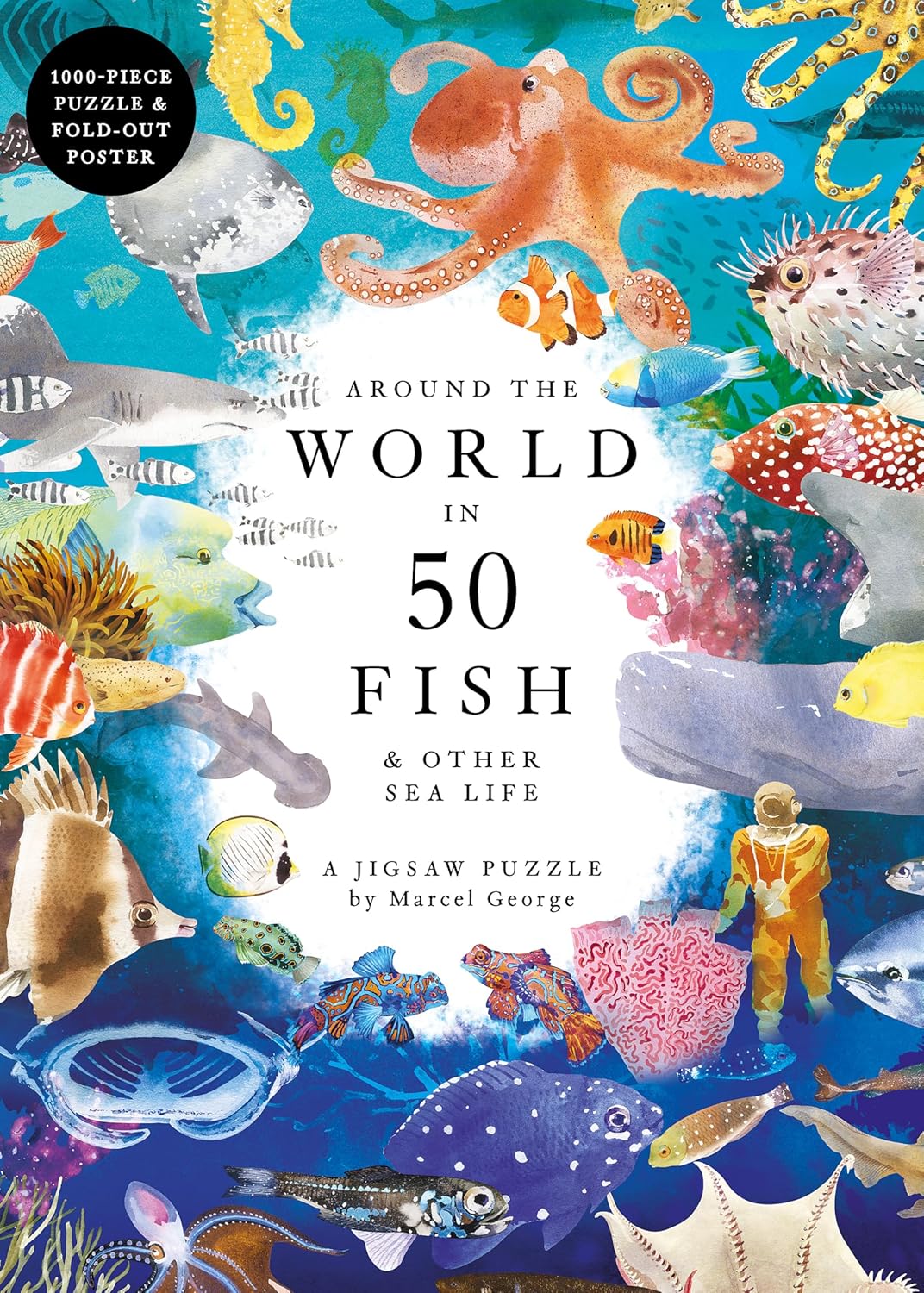 Around The World In 50 Fish 1000 Piece Jigsaw Puzzle - George. Marcel 9781399620031
